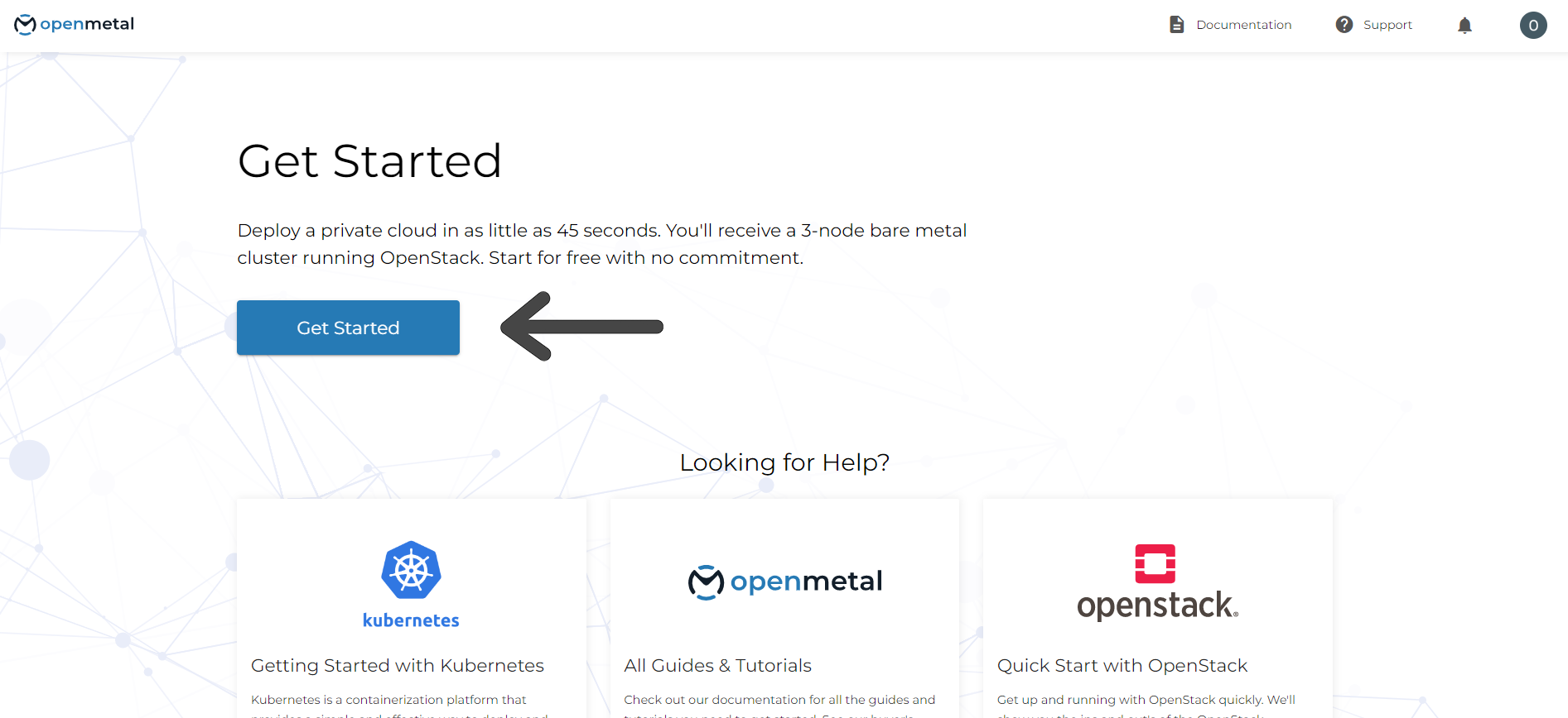 OpenMetal Central Get Started